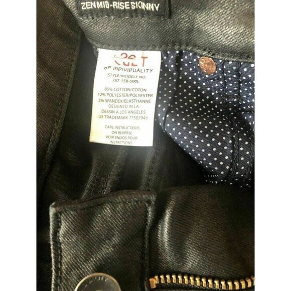 Cult of Individuality x Nasty Gal Black Zen Moto Denim Pants Women’s Size 26 - Picture 7 of 12